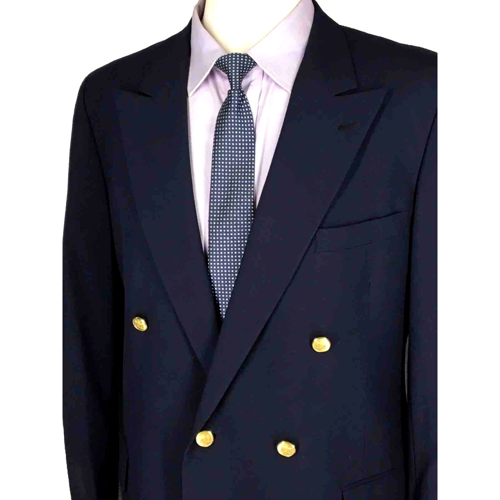 42XL Brooks Brothers USA Brooksgate Mens Vintage Double Breasted Blazer Jacket
